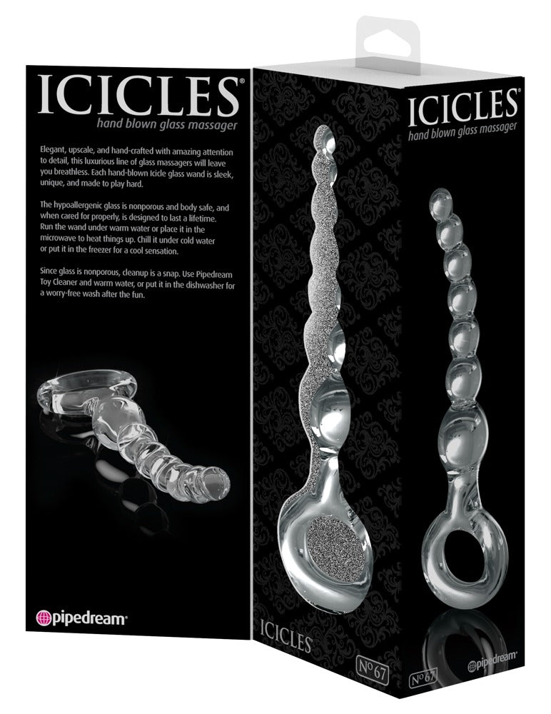 Icicles No. 67 - Cadena de Bolas Anales de Vidrio Soplado