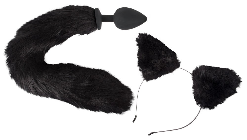 Bad Kitty Pet Play Plug & Ears - Kit Completo para Juego de Rol Felino
