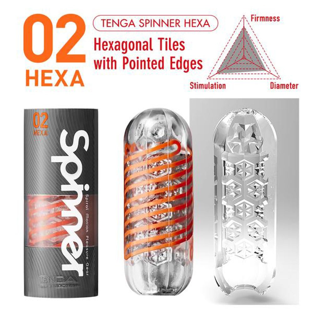 Tenga Spinner Hexa - Masturbador Giratorio con Textura Hexagonal