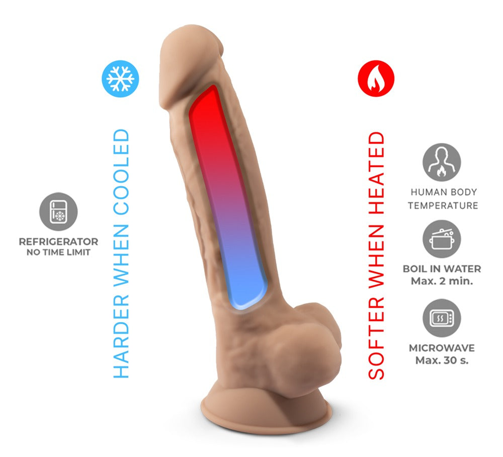 Silexd Model 1 - Dildo Realista 18cm con Núcleo Silexpan y Base Ventosa