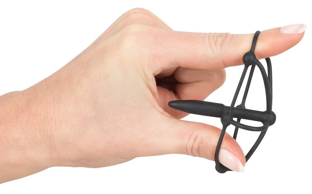 Penis Plug con Jaula de Glande - Estimulación Uretral de Silicona