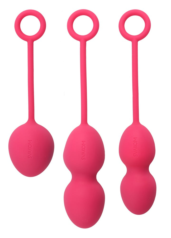 Svakom Nova Plum Red - Bolas Chinas de Silicona para Ejercicios de Kegel