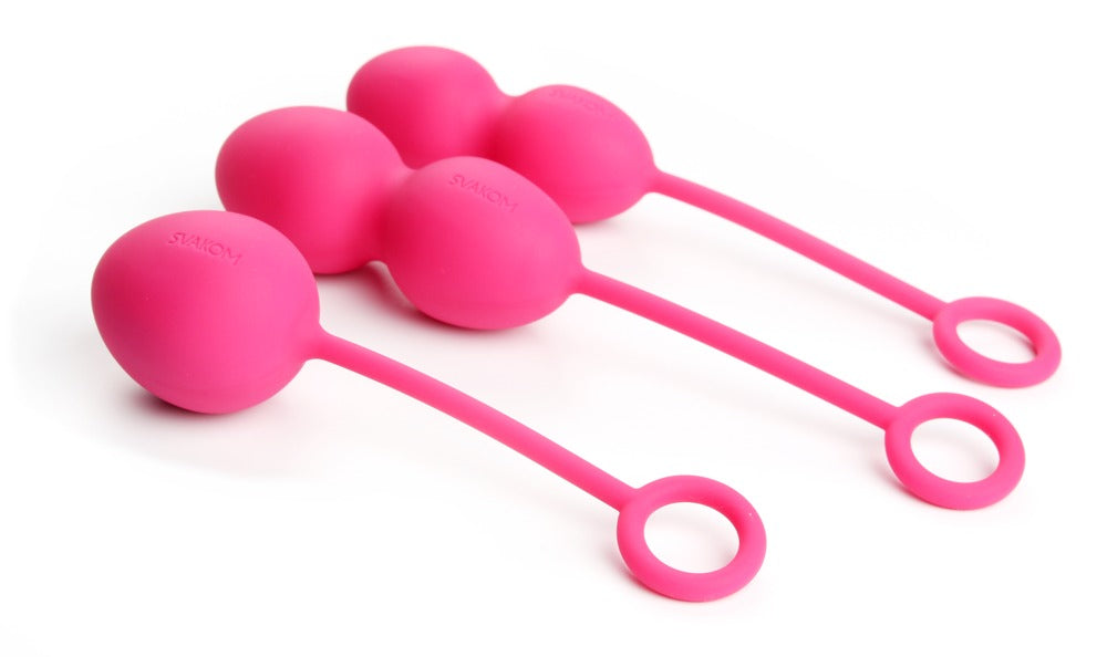 Svakom Nova Plum Red - Bolas Chinas de Silicona para Ejercicios de Kegel
