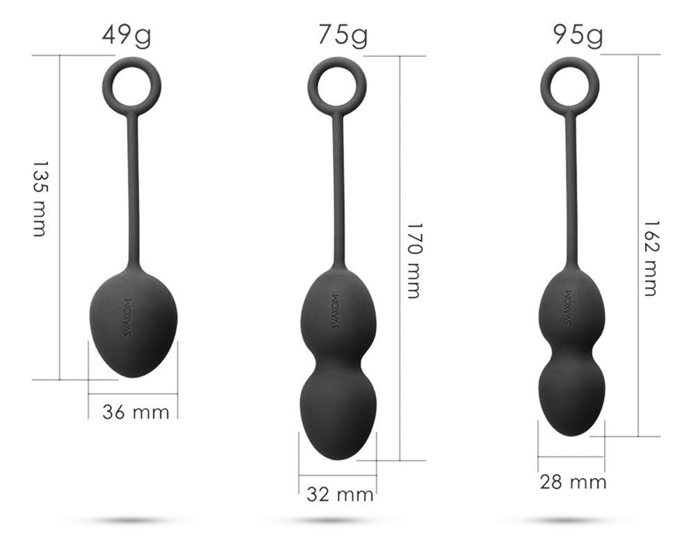 Svakom Nova Plum Red - Bolas Chinas de Silicona para Ejercicios de Kegel