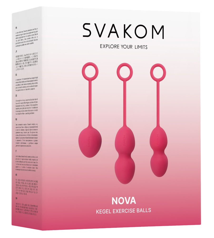 Svakom Nova Plum Red - Bolas Chinas de Silicona para Ejercicios de Kegel