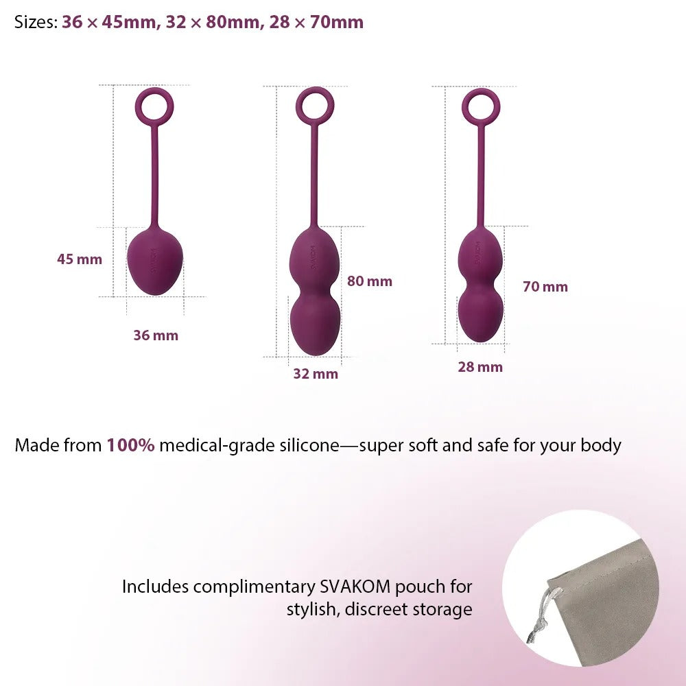 Nova Violet - Bolas Chinas Svakom para Entrenamiento del Suelo Pélvico