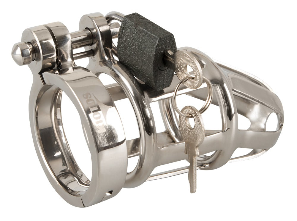 Jaula de Castidad You2Toys Acero Inoxidable con 3 Anillos y Doble Llave