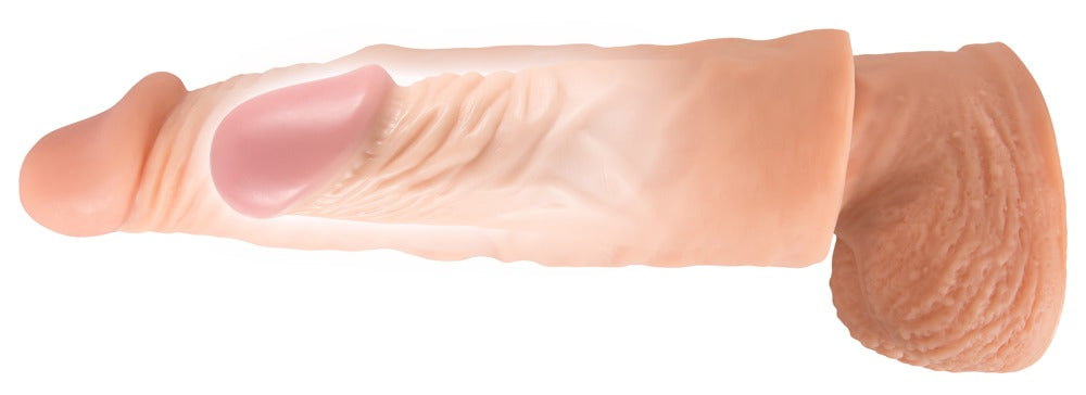 Nature Skin Extension Sleeve+3 - Funda Extensora con Glande Realista