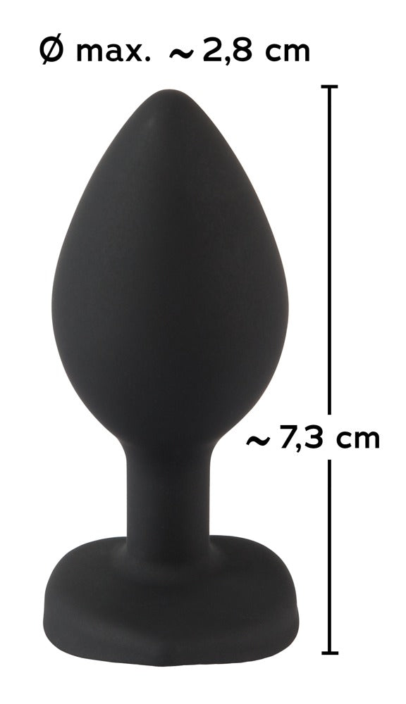 Plug Anal de Silicona You2Toys con Piedra de Cristal en Forma de Corazón