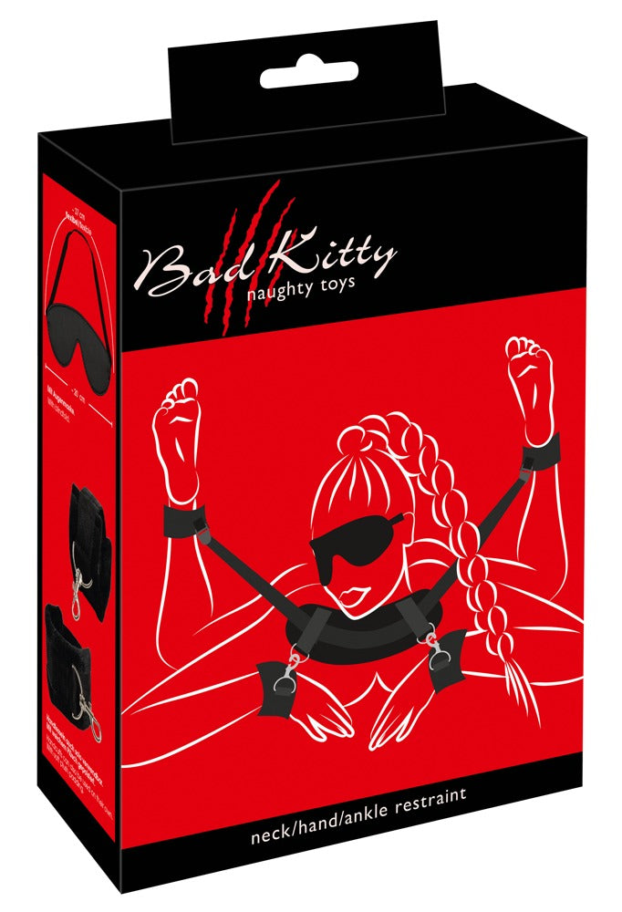Bad Kitty Neck-Wrist-Ankle Restraint - Bondage de Cuello, Muñecas y Tobillos
