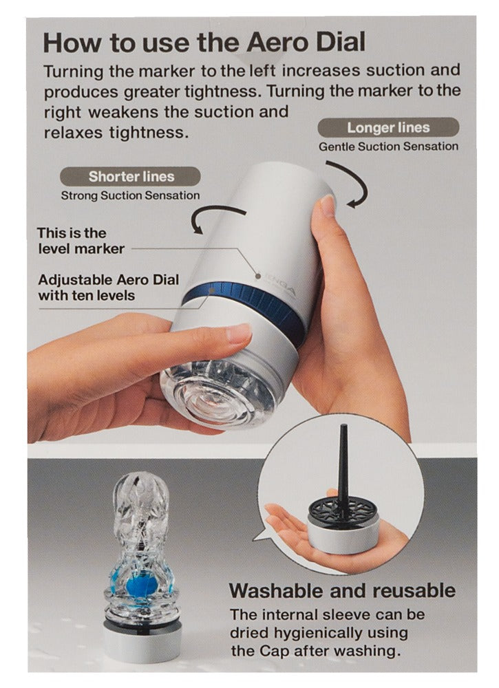 Tenga Aero Cobalt Ring - Masturbador con Control de Succión en 10 Niveles