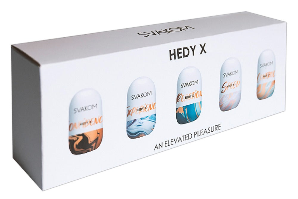 Hedy X - 5 Masturbadores Reversibles con Texturas Mixtas | SVAKOM