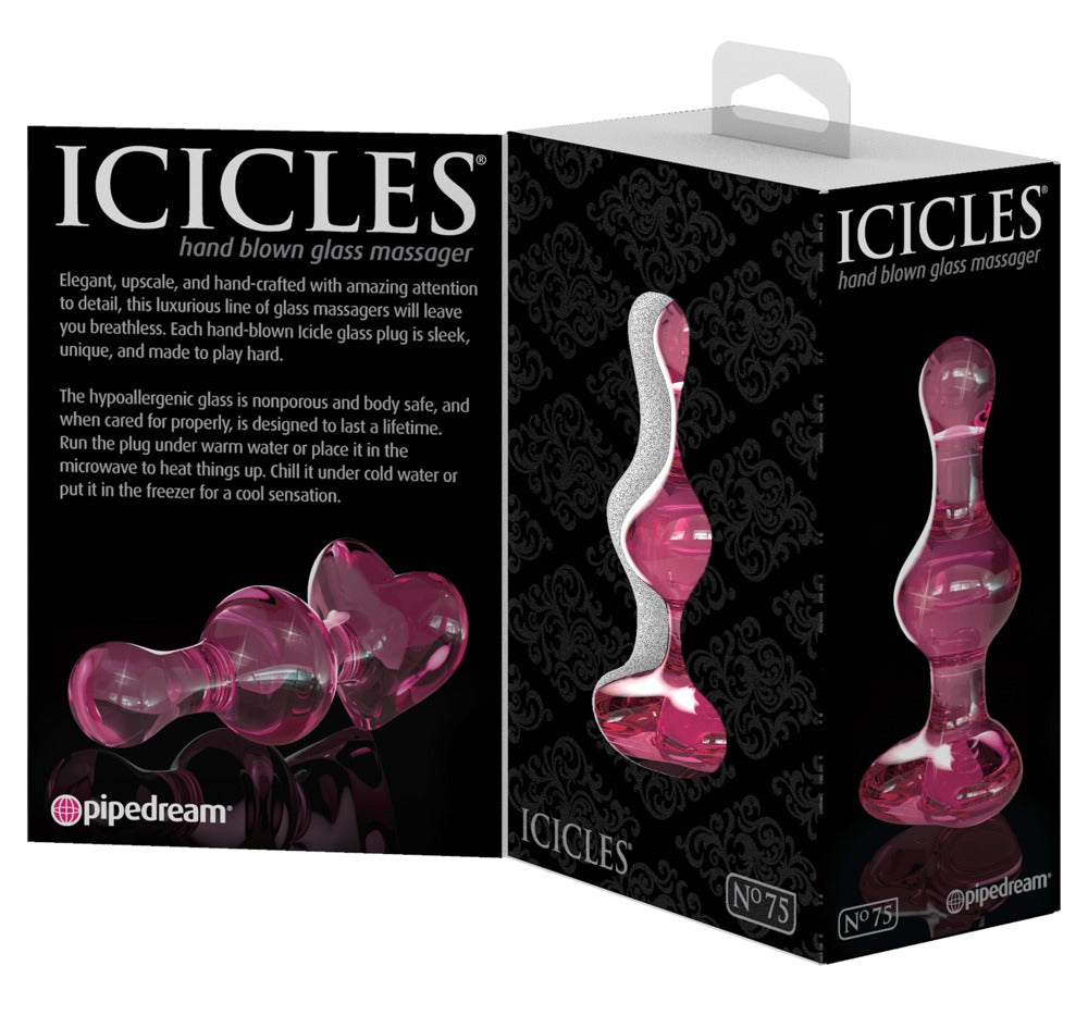 Icicles No. 75 Pink - Plug de Cristal Artesanal para Temperaturas
