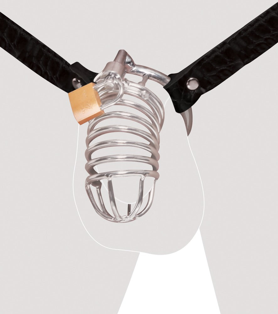 FFE Extreme Chastity Belt - Jaula de Castidad Metal con Candado Seguro
