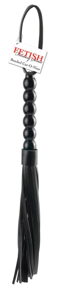 FFS Beaded Cat-o-Nine Tails - Fusta de Cuero Sintético con Cuentas