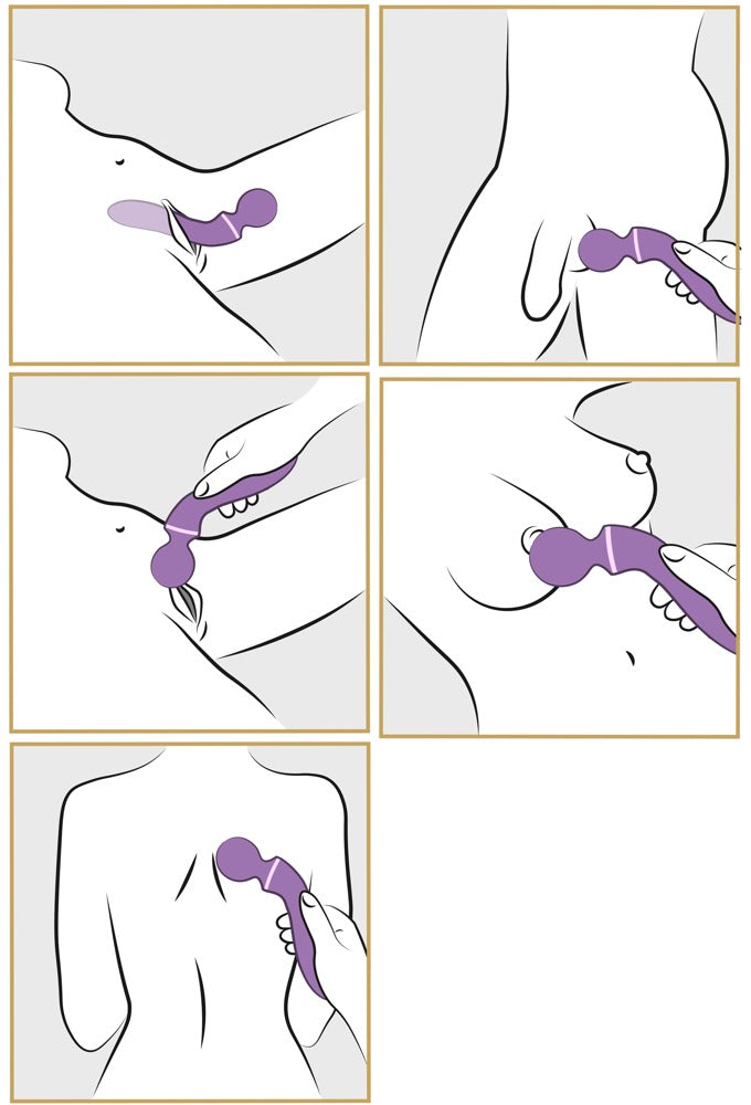 FFH Duo Wand Massage-Her - Masajeador Dual con Vibrador y Cabeza Móvil