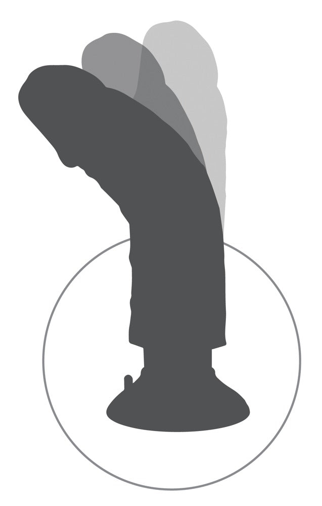 KC 8" Vibrador Realista con Testículos - Eje Flexible y Base de Succión