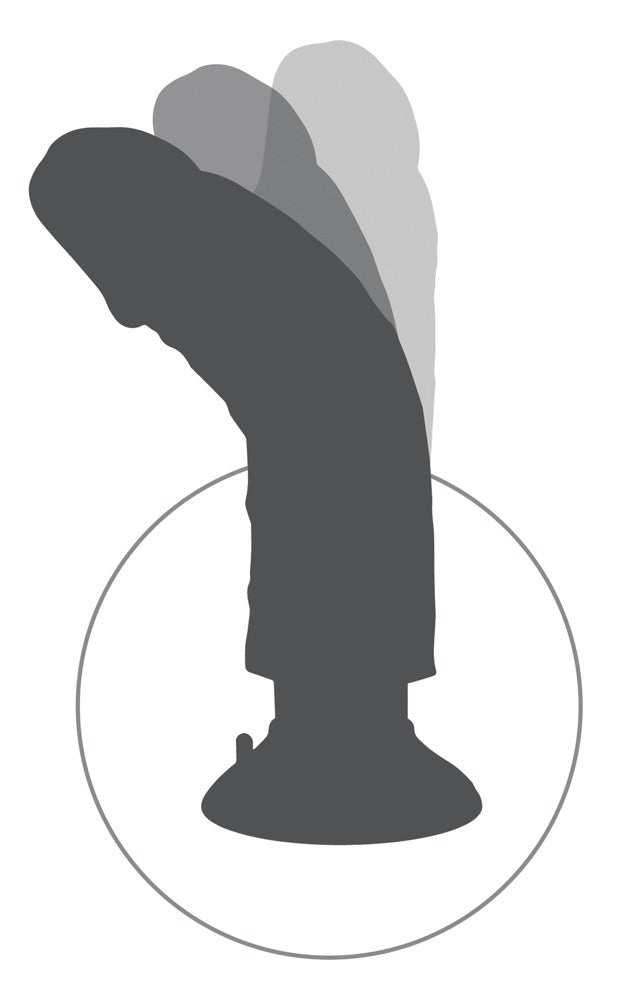 KC 9" Vibrador Realista con Testículos y Función Vibratoria