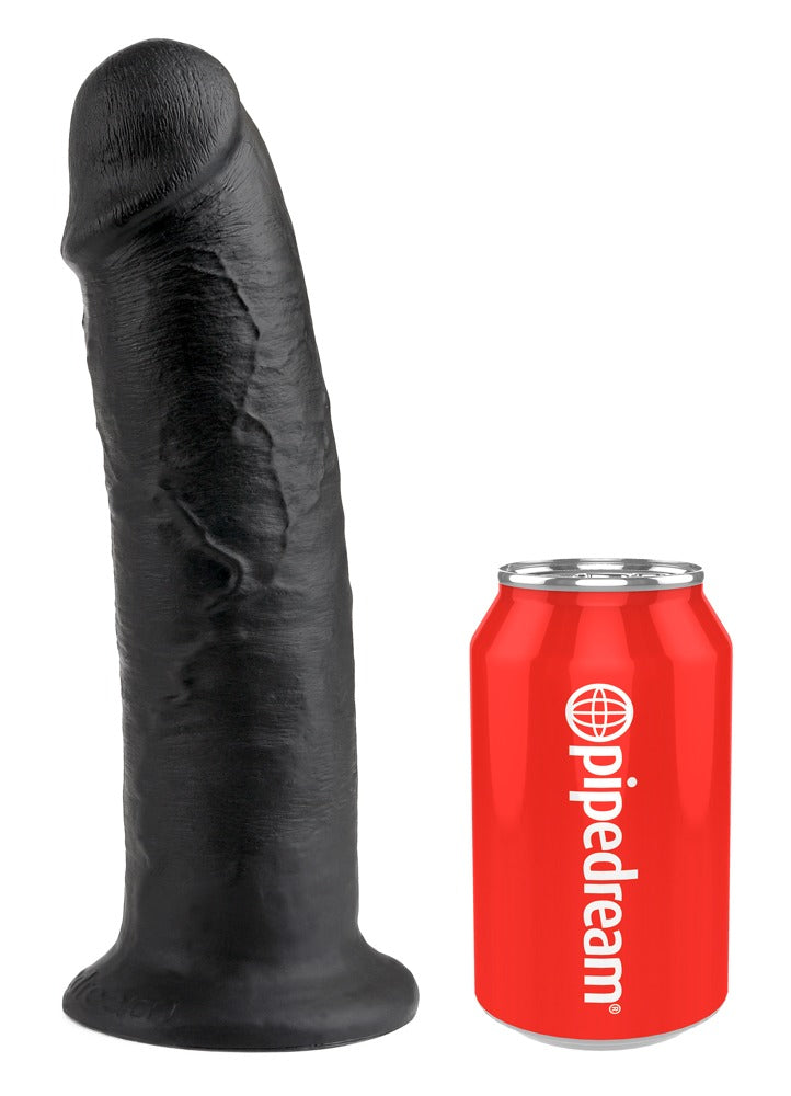 King Cock 10" Dildo Realista Negro - 25,4 cm con Ventosa