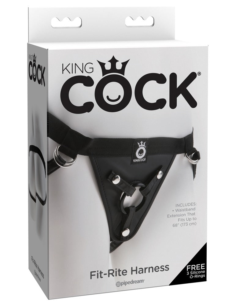 KC Fit Rite Harness Black - Arnés Strap-On Ajustable KING COCK