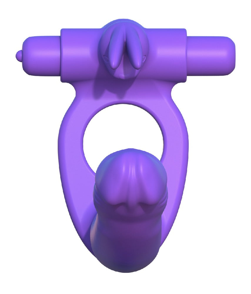 FCR Silicone Double Penetrator - Anillo Vibrador de Pareja con Estimulador