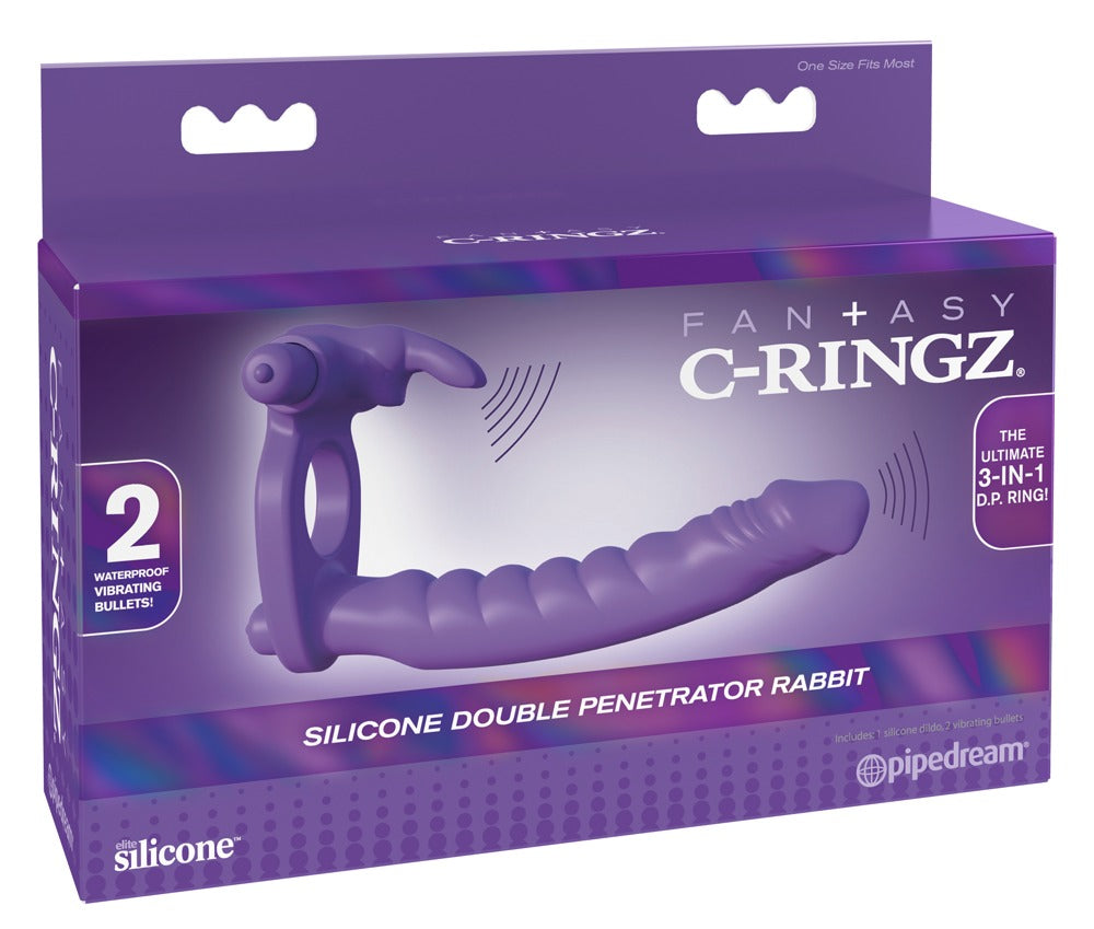 FCR Silicone Double Penetrator - Anillo Vibrador de Pareja con Estimulador