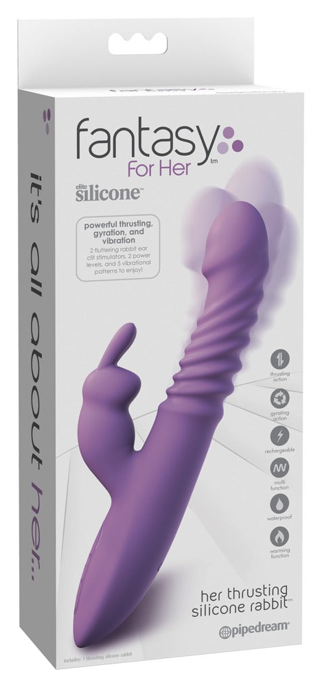 FFH Her Thrusting Silicone Rabbit - Vibrador con Estimulador de Clítoris