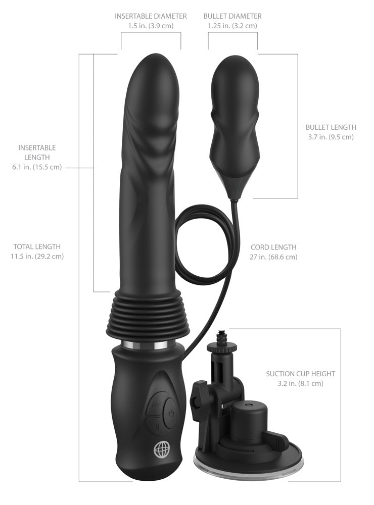 FFS Ultimate Silicone Thruster - Vibrador de Pareja con Huevo Estimulador