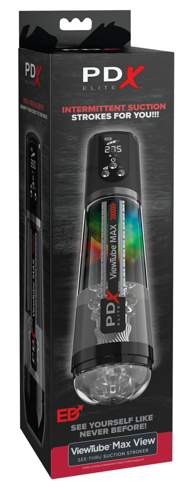 PDX Elite ViewTube MAX Black - Masturbador Automático con Succión