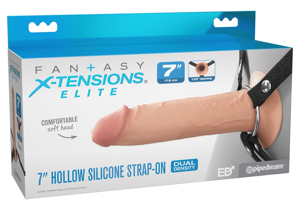 Fantasy X-Tensions Elite Hollow Strap-On 7" - Arnés de Silicona