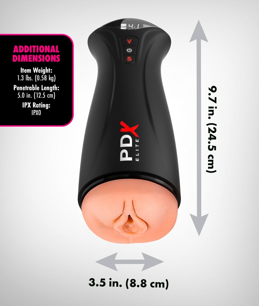 PDX Elite Fuck-Gasm Light - Masturbador Automático con Vibración