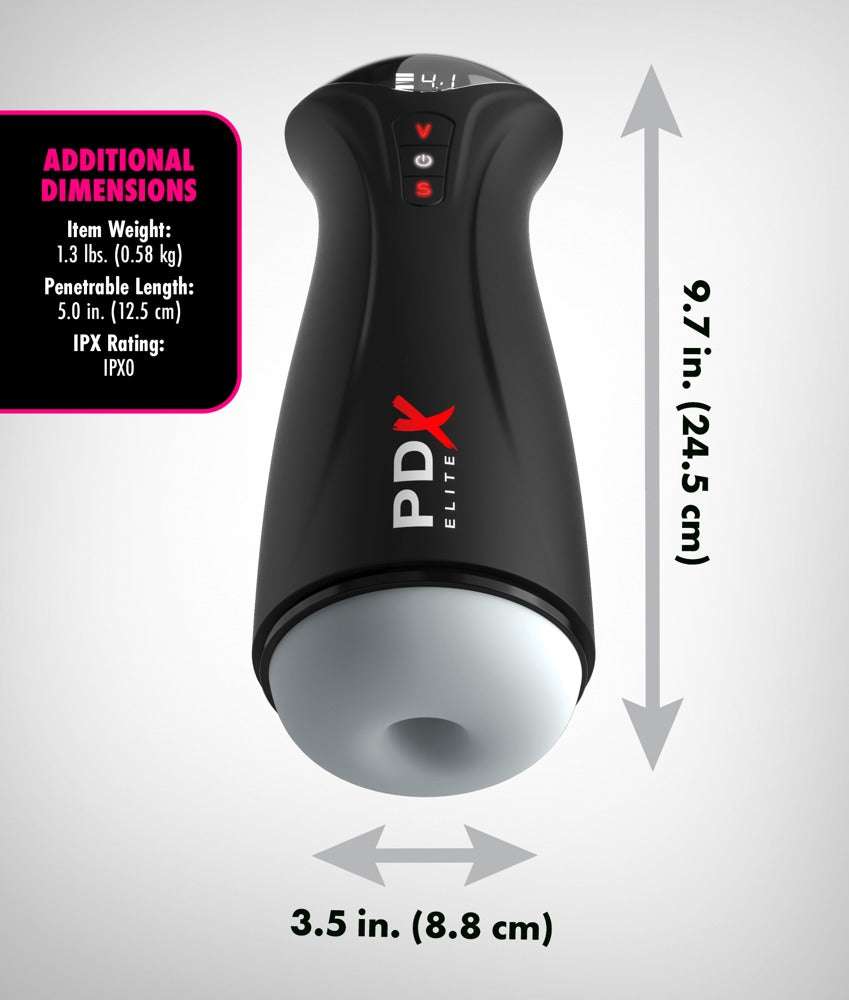 PDX Elite Fap-Gasm Frosted - Masturbador Automático con Vibración