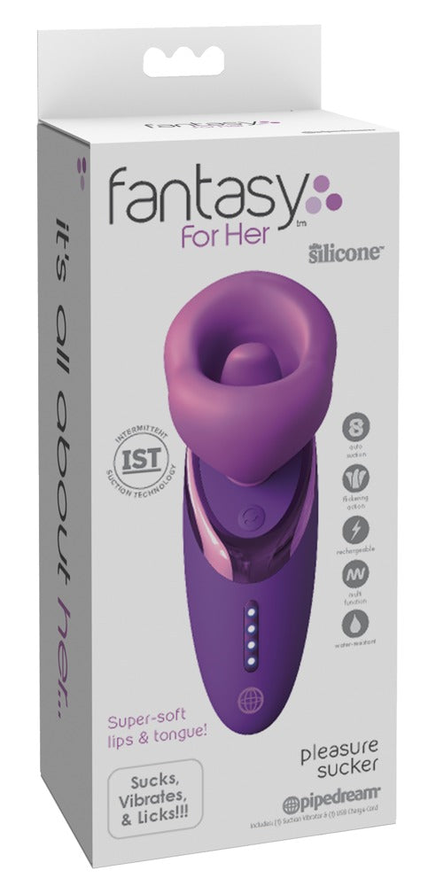 Fantasy For Her Pleasure Sucker Purple - Vibrador con Succión y Lengua Vibradora