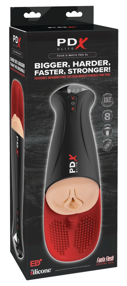 PDXE Fuck-O-Matic Pro XL Light - Masturbador con Vibración y Succión