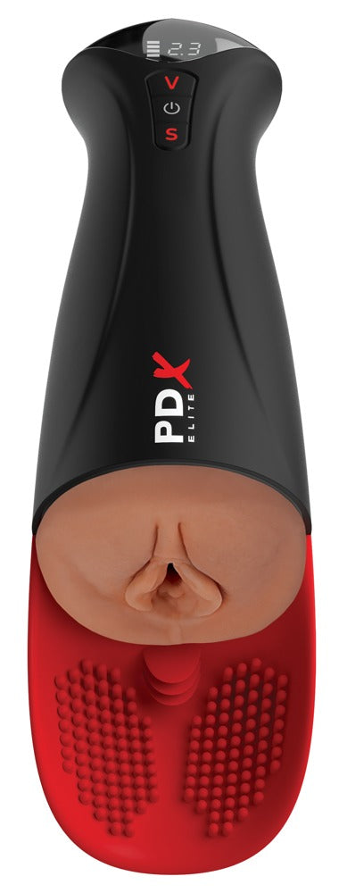 PDXE Fuck-O-Matic Pro XL Brown - Masturbador con Vibración y Succión