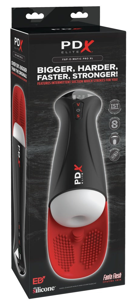 PDX Elite Fap-O-Matic Pro XL White - Masturbador con Vibración y Succión
