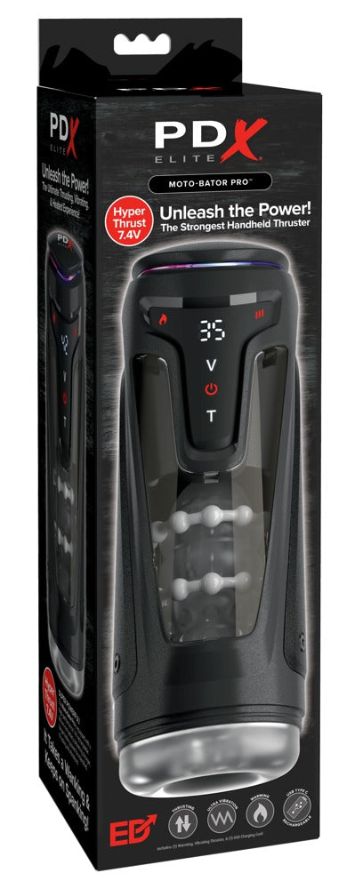PDX Elite Moto-Bator Pro Light - Masturbador con Vibración y Calor