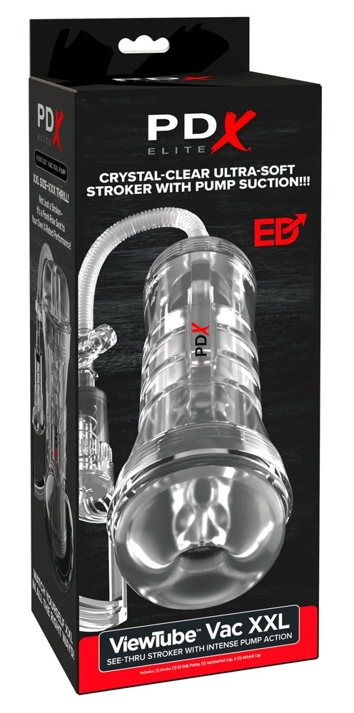 PDX Elite ViewTube Vac XXL - Masturbador Transparente con Succión