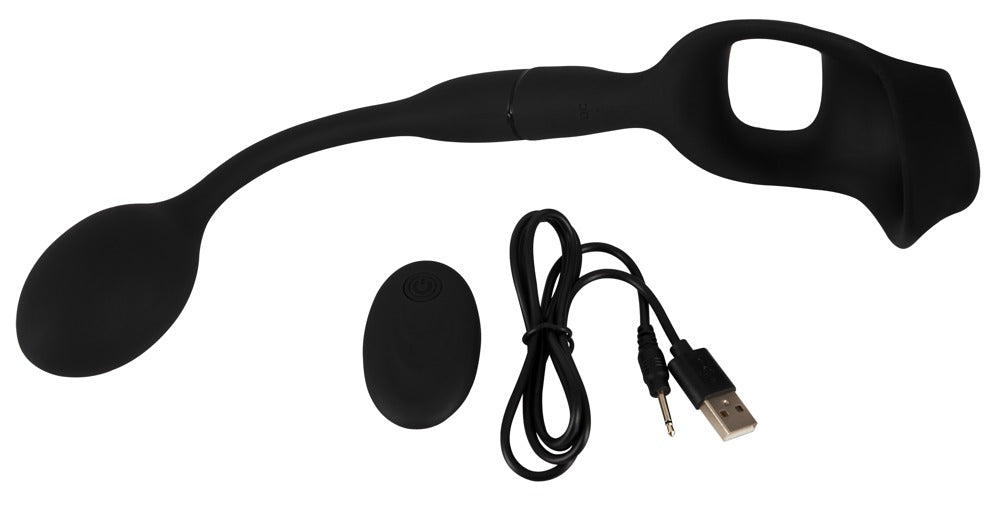 Anillo Peneano Rebel con Plug Anal Vibrador Controlable