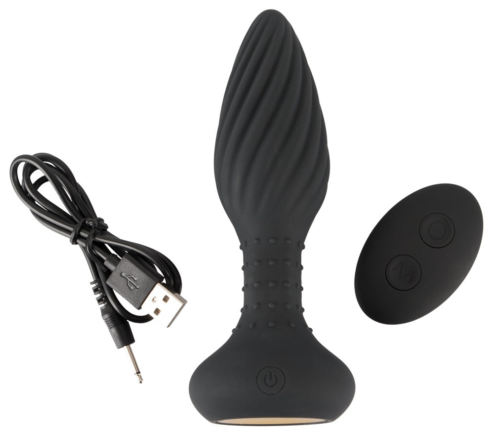 Plug Anal Textured Rotating Beads ANOS - Control Remoto
