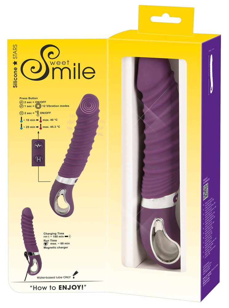 Sweet Smile Warming Soft Vibra - Vibrador Flexible con Calor y 12 Modos