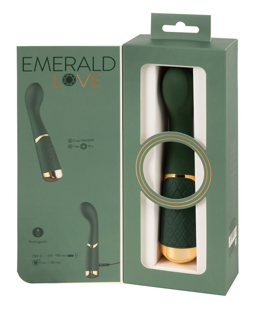 Vibrador Punto G Luxurious Emerald Love - 10 Modos de Vibración