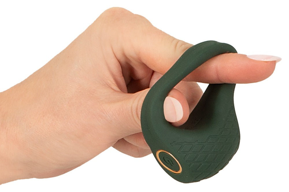 Anillo Vibrador Emerald Love con Estimulador - 10 Modos