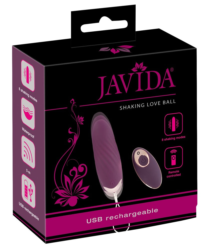 Javida RC Shaking Love Ball - Huevo Vibrador Recargable con Mando a Distancia