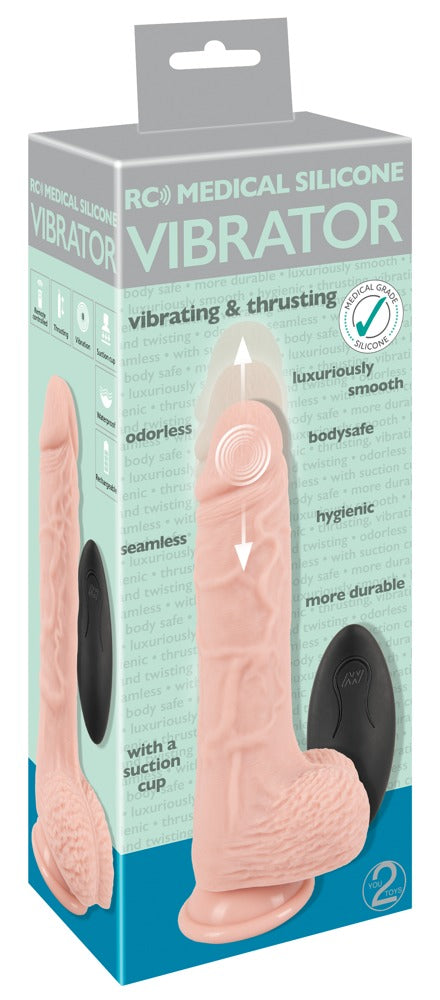 Medical Silicone RC Vibrator - Vibrador Realista con Control Remoto Inalámbrico
