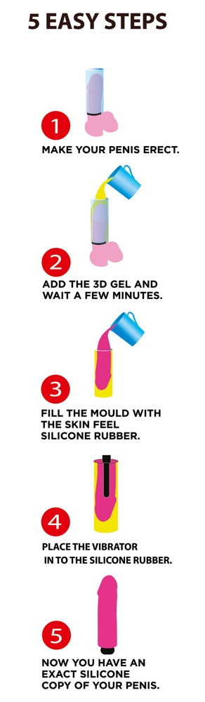 Cloneboy Vibrator Hot Pink - Kit de Molde Personalizado con Vibración