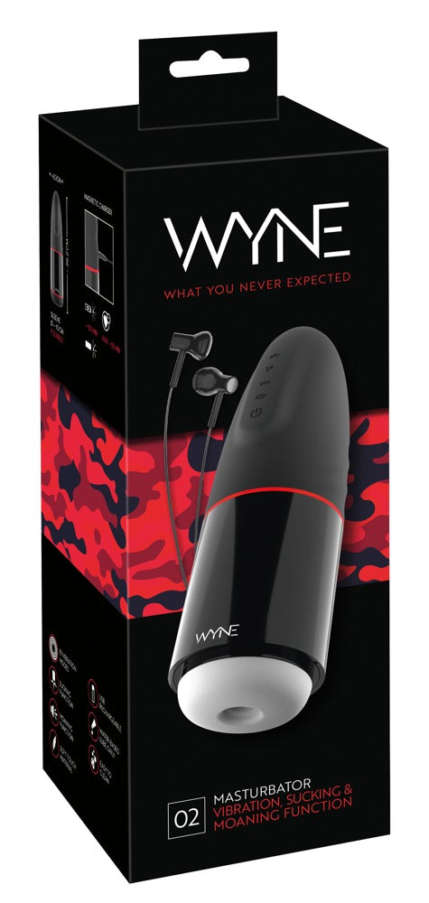 WYNE Masturbador 02 - Doble Estimulación con Vibración y Succión