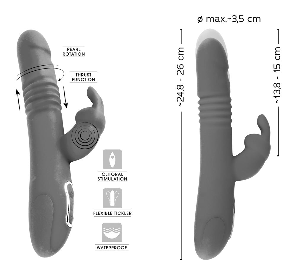 Sweet Smile Thrusting Pearl Rabbit Vibrador Clítoris con Rotación