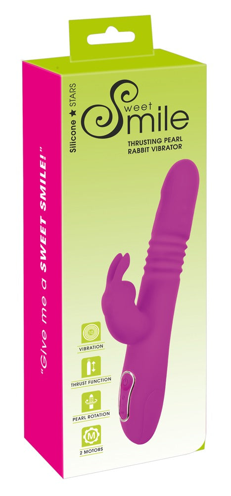 Sweet Smile Thrusting Pearl Rabbit Vibrador Clítoris con Rotación