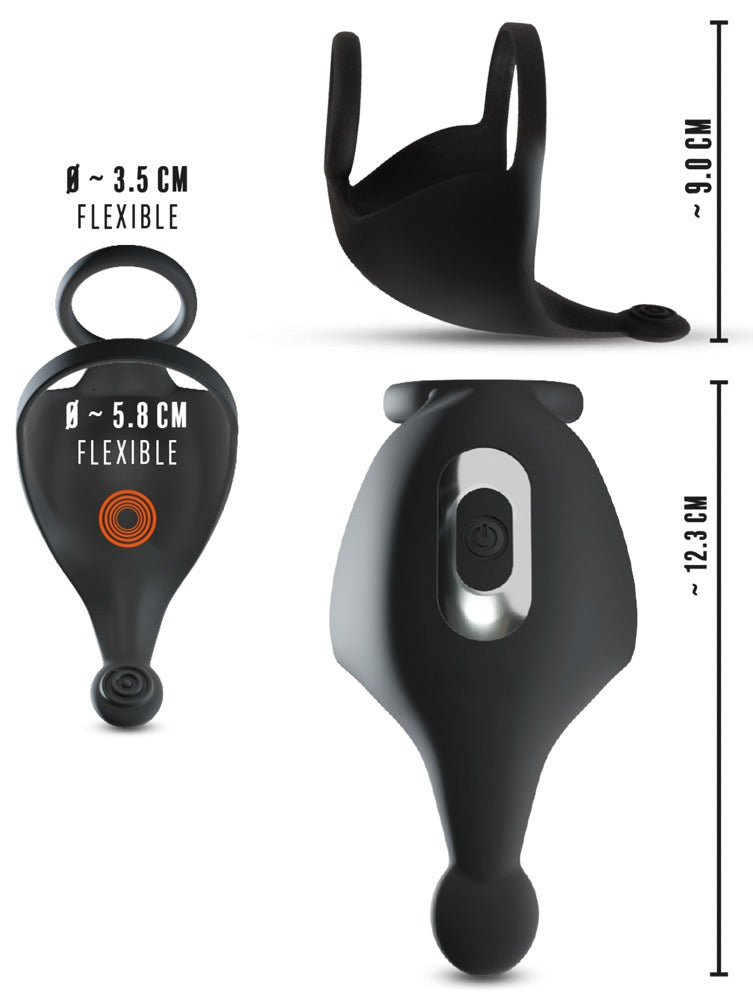 Anillo para el pene Rebel con masajeador de testículos RC
